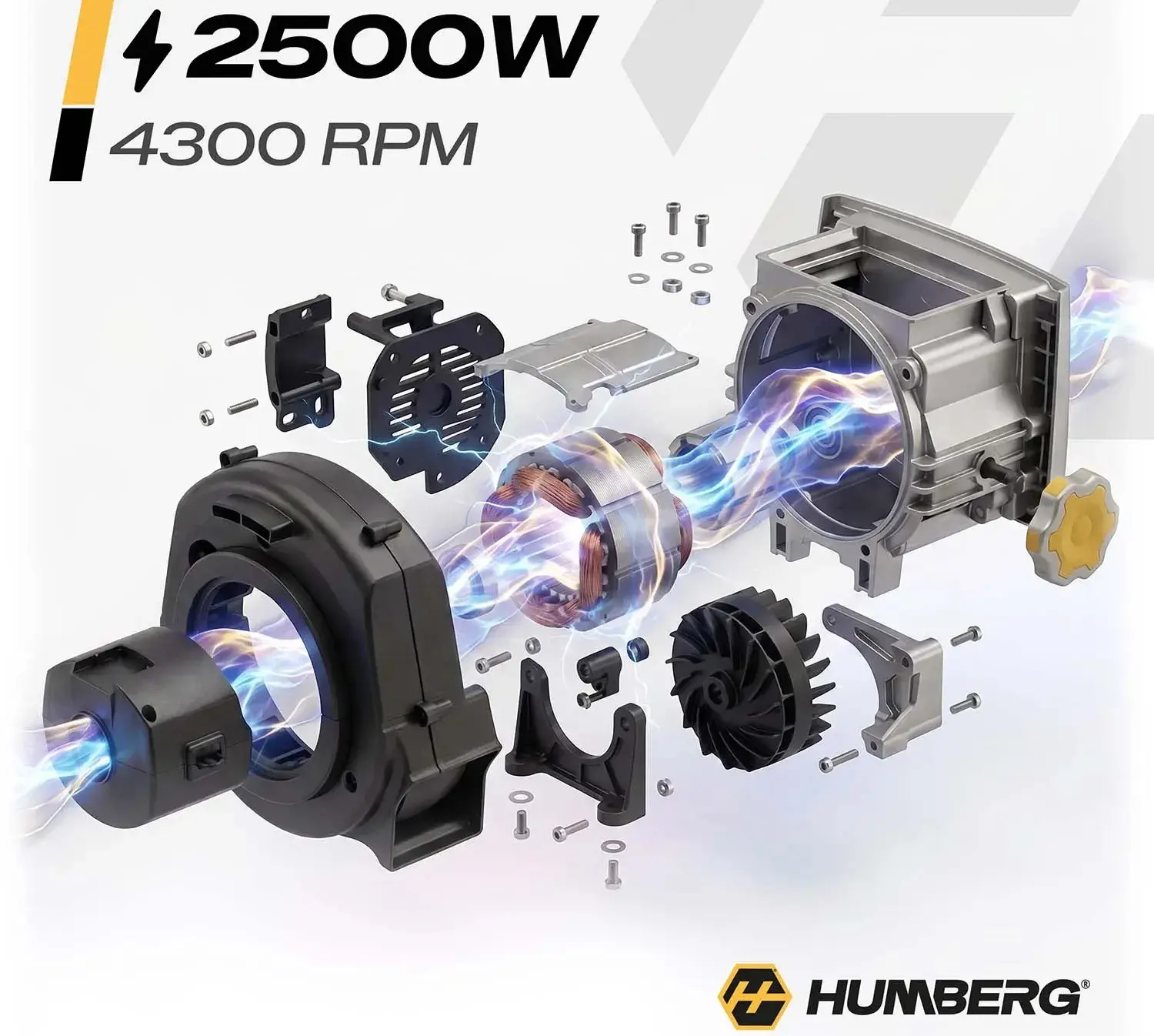 Измельчитель веток Humberg HM-650 565000 (Grey/Black) - 10