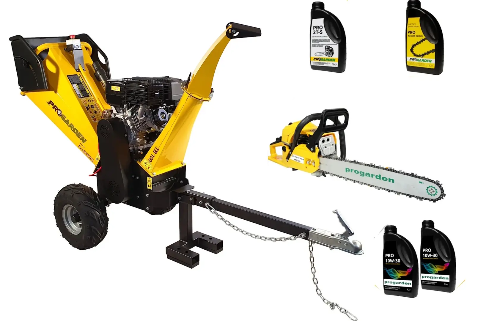 Tocator de crengi Progarden TB100E + motoferastrau MF3545P + 4L ulei