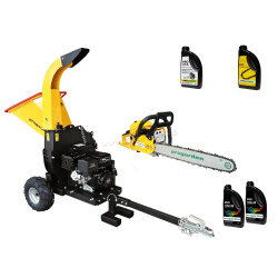 Tocator de crengi Progarden TB120EN + motoferastrau MF3545P + 2L ulei amestec + 2L ulei lant