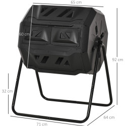 Компостер Outsunny 845-490 (Black) Thumb