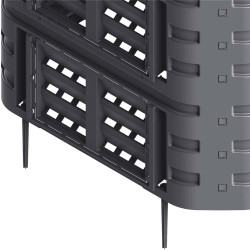 Compostor VidaXL 146277 93,3x93,3x113 (Black) Thumb