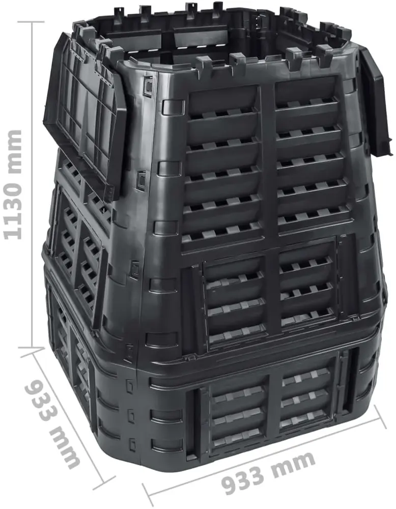 Compostor VidaXL 146277 93,3x93,3x113 (Black) - 10