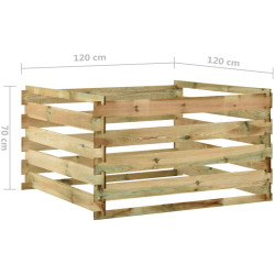 Compostor VidaXL 316060 120x120x70 (Natural) Thumb