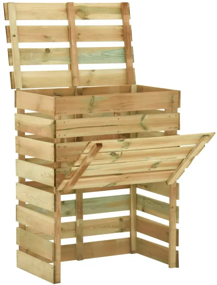 Compostor VidaXL 316062 80x50x100 (Natural) - 4