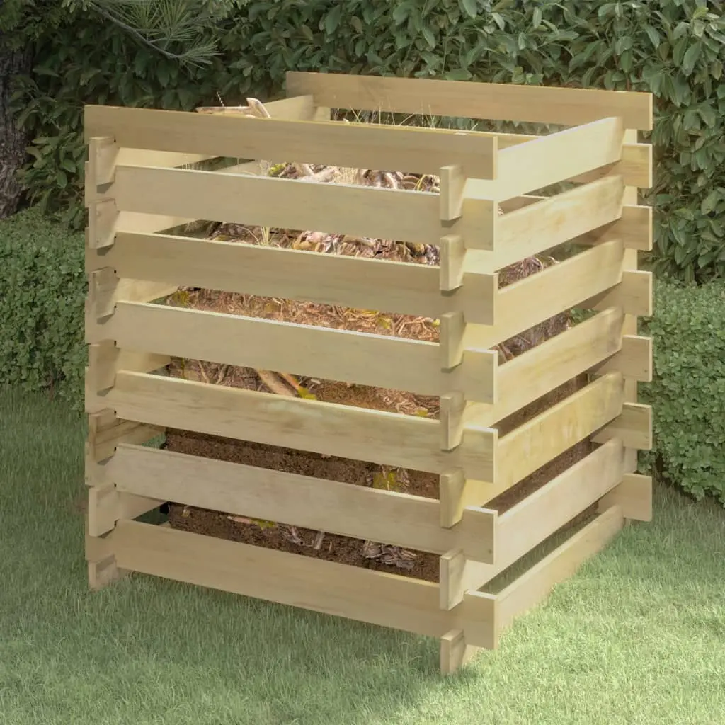 Compostor VidaXL 318377 90x90x90 (Natural) - 2