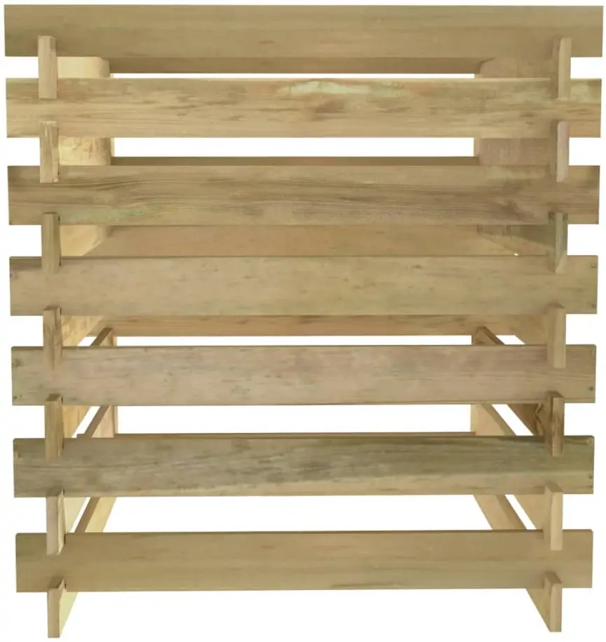 Compostor VidaXL 318377 90x90x90 (Natural) - 3