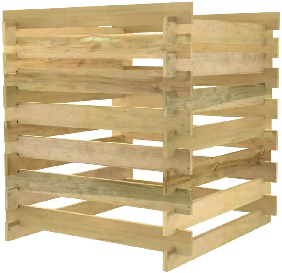 Compostor VidaXL 318377 90x90x90 (Natural) - 4