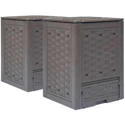 Набор компостеров VidaXL 278917 60x60x83 2pcs (Brown)