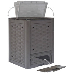 Set de compostere VidaXL 278917 60x60x83 2pcs (Brown) Thumb