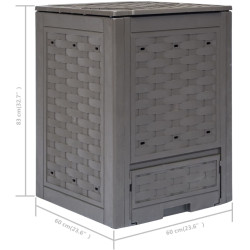 Set de compostere VidaXL 278917 60x60x83 2pcs (Brown) Thumb