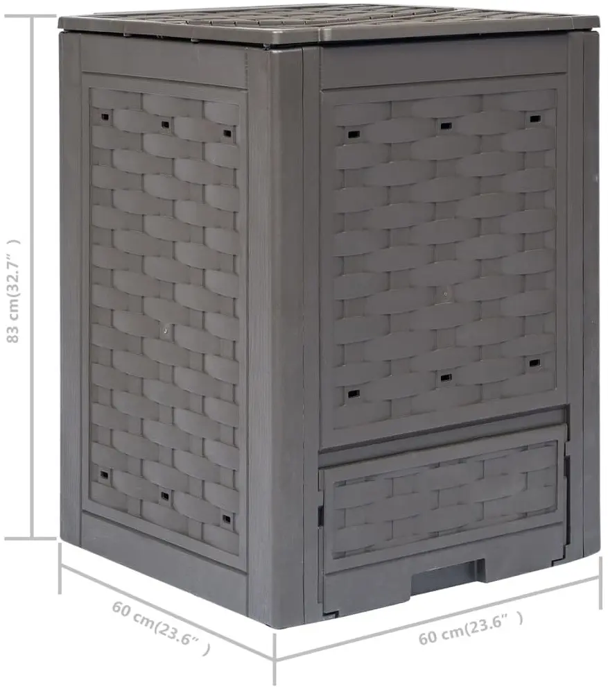 Set de compostere VidaXL 278917 60x60x83 2pcs (Brown) - 7