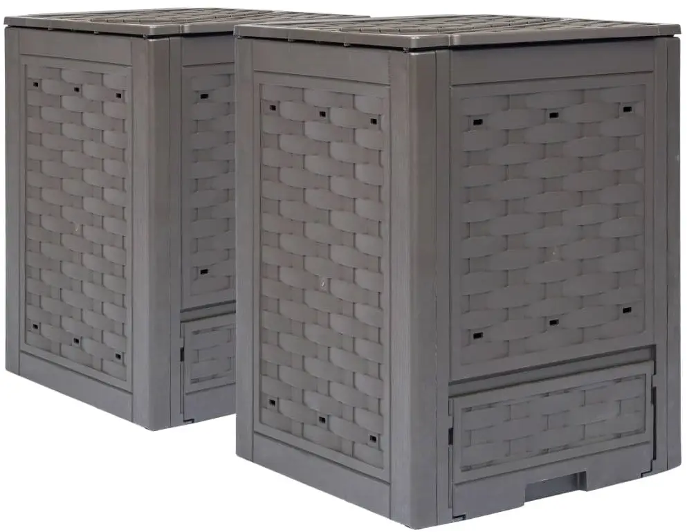 Set de compostere VidaXL 278917 60x60x83 2pcs (Brown)