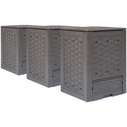 Набор компостеров VidaXL 278918 60x60x83 3pcs (Brown)