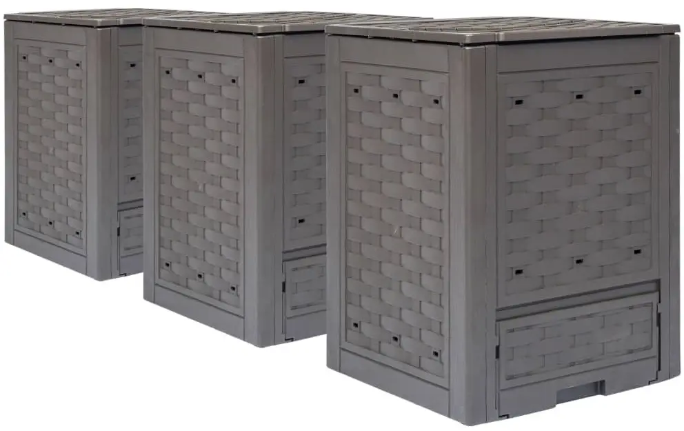 Set de compostere VidaXL 278918 60x60x83 3pcs (Brown)