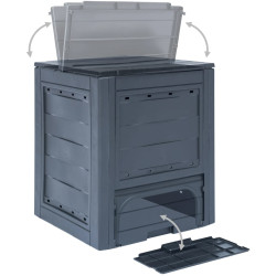 Set de compostere VidaXL 278920 60x60x73 3pcs (Grey) Thumb