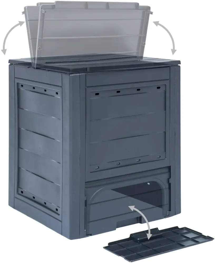 Set de compostere VidaXL 278920 60x60x73 3pcs (Grey) - 4