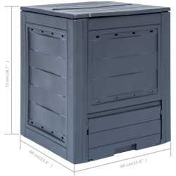 Set de compostere VidaXL 278920 60x60x73 3pcs (Grey) Thumb