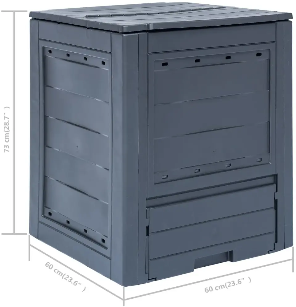 Set de compostere VidaXL 278920 60x60x73 3pcs (Grey) - 7