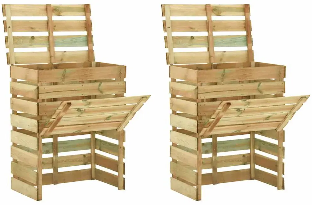 Набор компостеров VidaXL 3078136 80x50x100 2pcs (Natural)