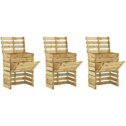 Набор компостеров VidaXL 3078137 80x50x100 3pcs (Natural)