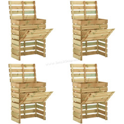 Набор компостеров VidaXL 3078138 80x50x100 4pcs (Natural)