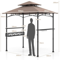 Беседка Costway NP11862CF (Brown/Black) Thumb