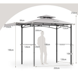 Беседка Costway NP11863GR (Grey) Thumb