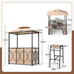 Foisor pentru gratar Costway NP12355CF (Brown) Thumb