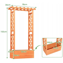 Садовая арка Costway GT4293OR (Natural) Thumb