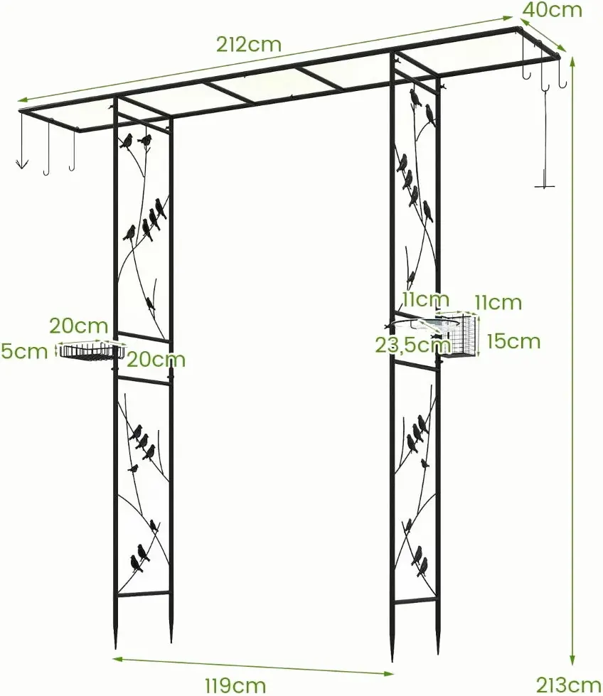 Arca de gradina Costway GT4487DK (Black) - 2