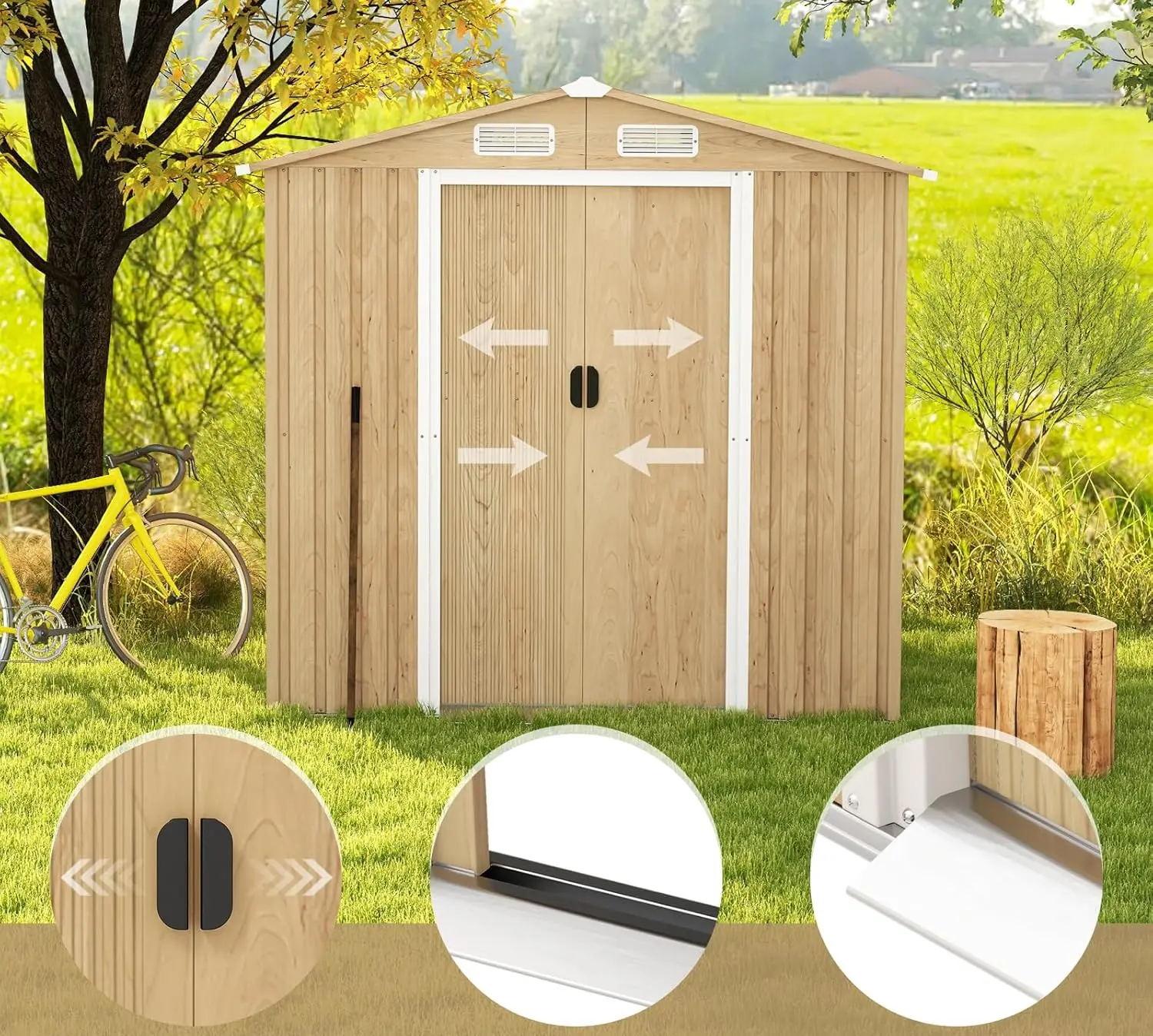 Casuta gradina Costway GT4106NA (Brown) - 2