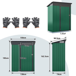 Casuta gradina Costway GT4222QL (Green) Thumb