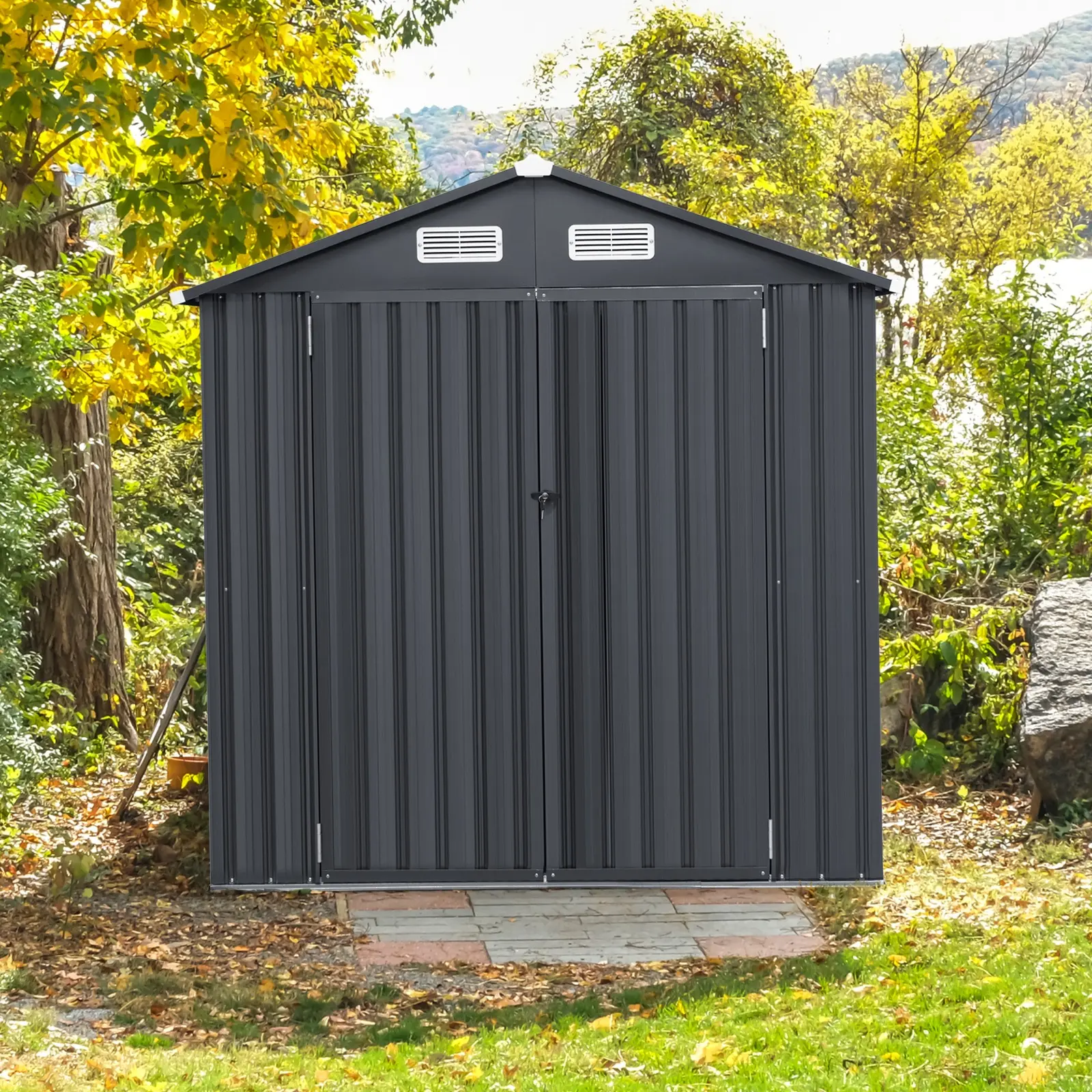 Сарай-хозблок Costway GT4224GR-1 (Dark Gray) - 3