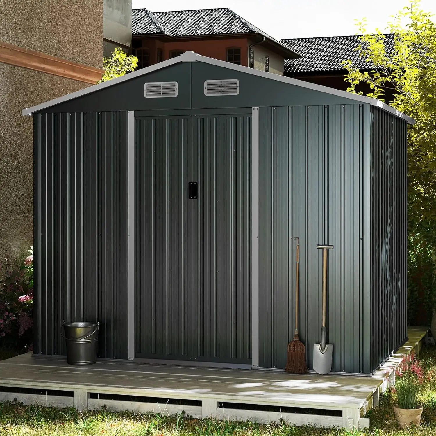 Сарай-хозблок Costway GT4455GR (Grey) - 3