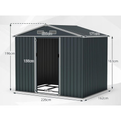 Сарай-хозблок Costway GT4455GR (Grey) Thumb