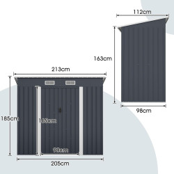 Сарай-хозблок Costway GT4456GR (Grey) Thumb