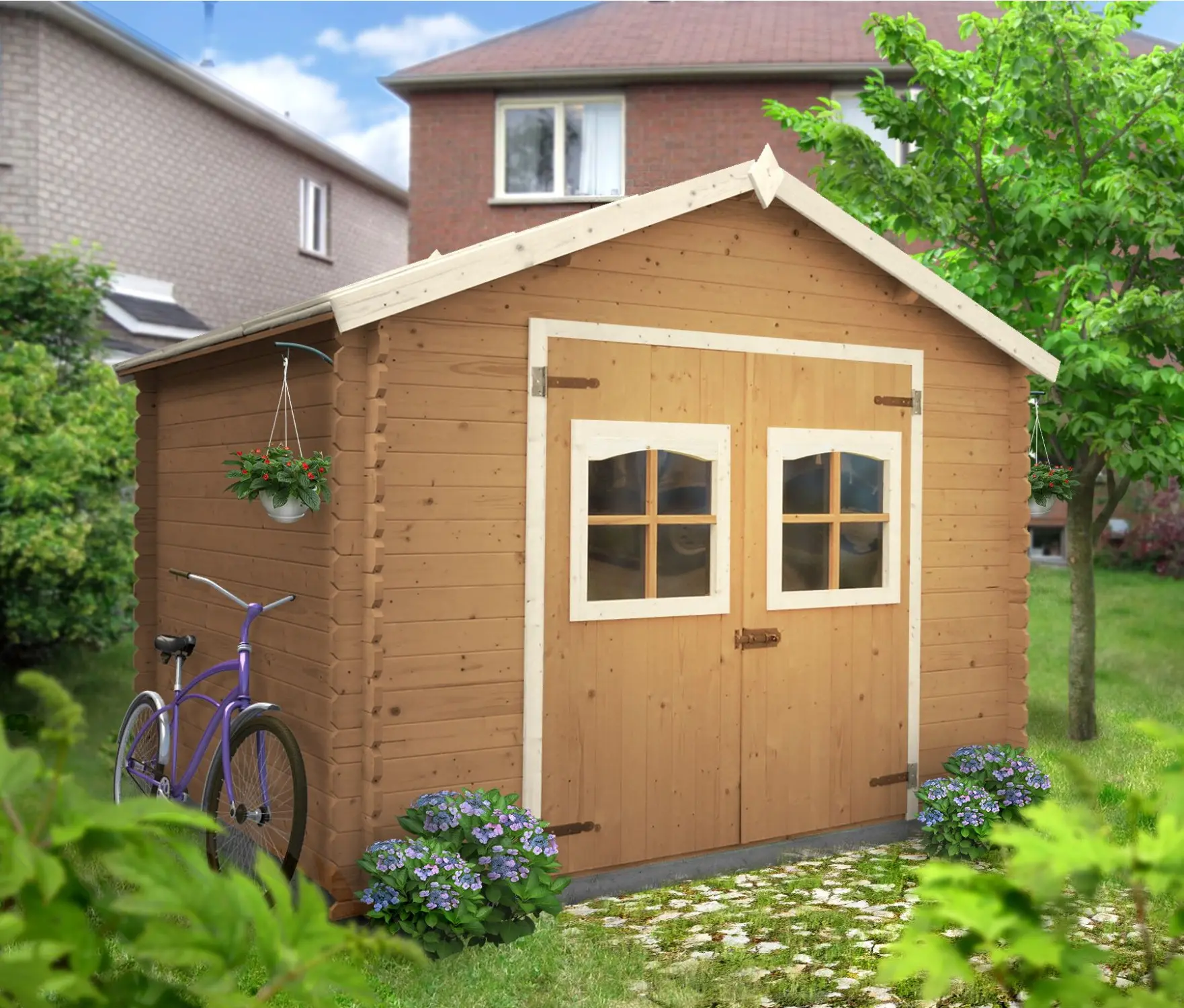 Садовый домик Espace Et Nature Lotru 298x298x237 (Natural) - 2