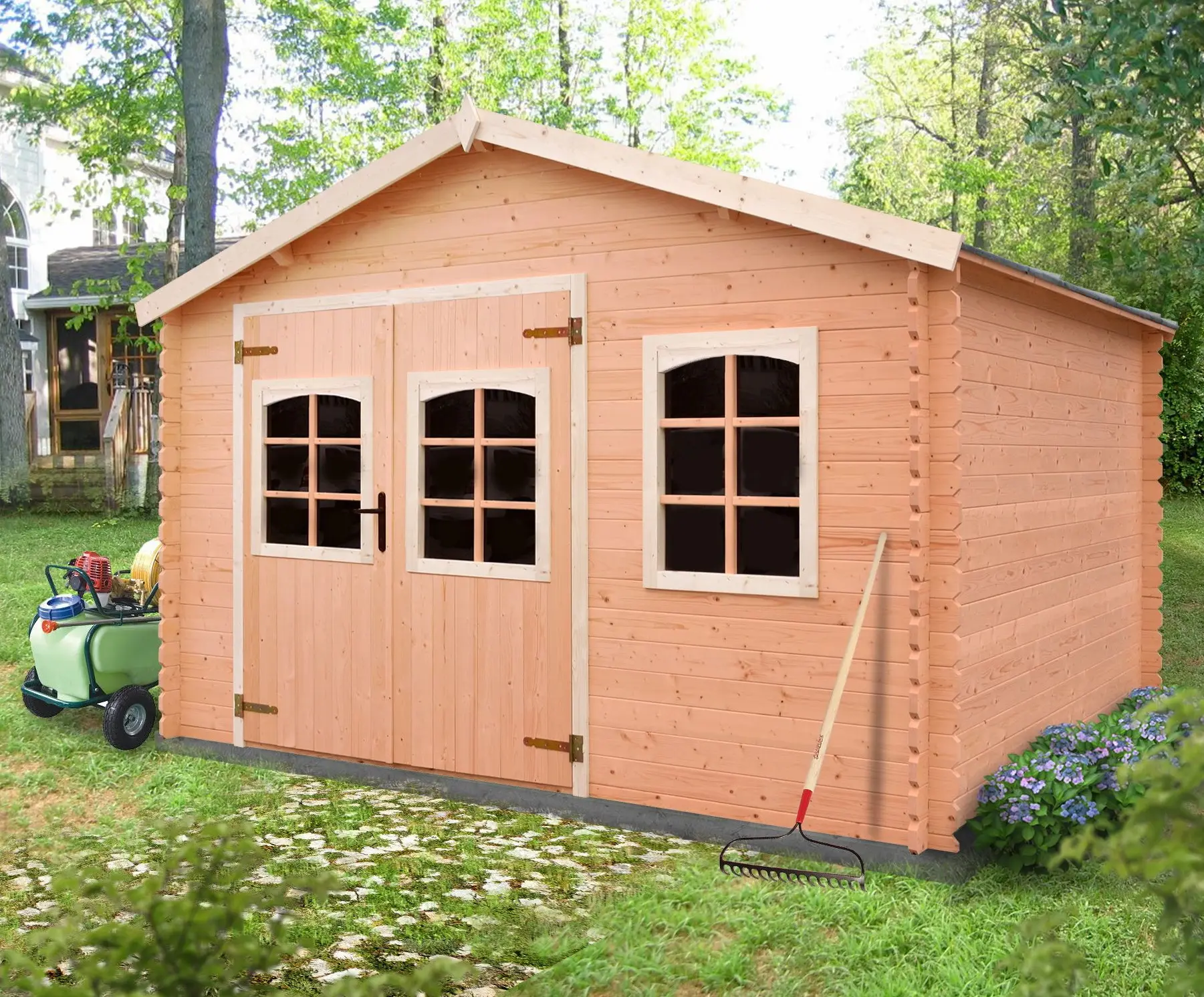 Садовый домик Espace Et Nature Montana 348x298x237 (Natural) - 2
