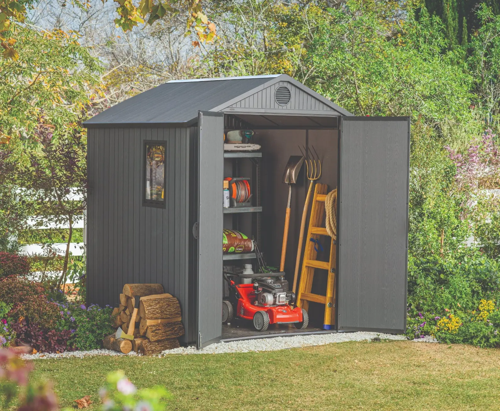 Casuta gradina Keter Darwin 190x183x221 (Gray) - 5