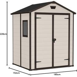 Casuta gradina Keter Manor 6X5 DD 185x152x226 (Beige) Thumb