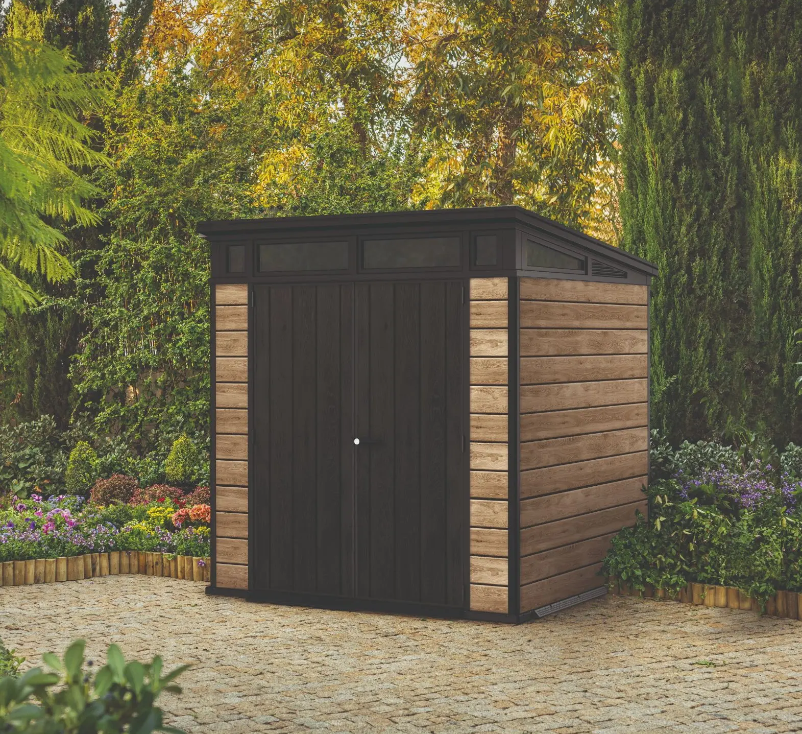 Casuta gradina Keter Pent 216x218x226 (Brown) - 6