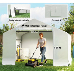 Гараж тентовый Outsunny 84H-538V00WT (White) Thumb