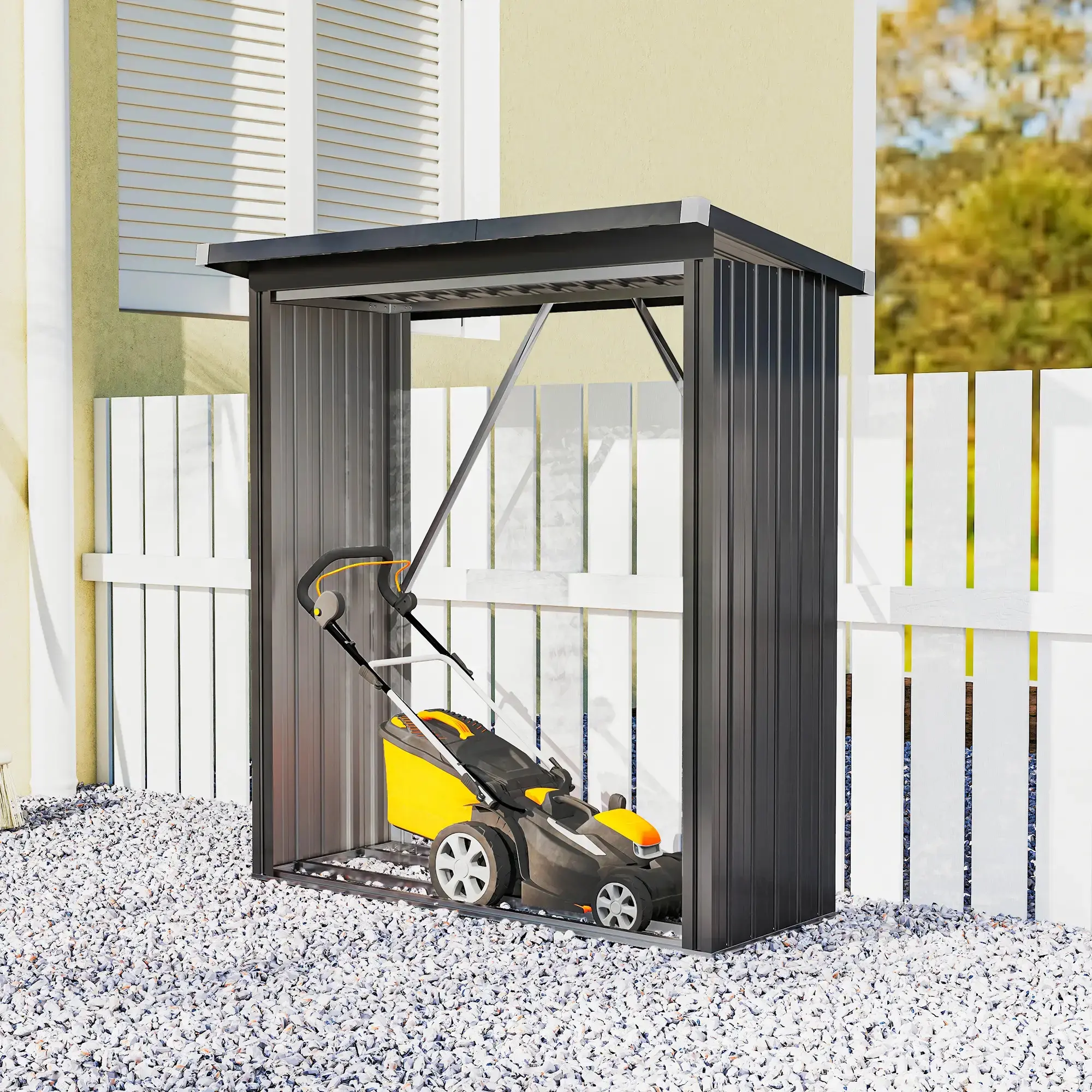 Adapost pentru lemne Outsunny 84H-422V00CG (Dark Grey) - 8