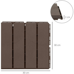 Садовая плитка Outsunny 844-278BN (Brown) Thumb