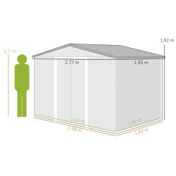 Сарай-хозблок Outsunny 845-031V00BN 277x195x192 (Brown) Thumb