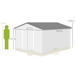 Сарай-хозблок Outsunny 845-031V02BN 277x322x192 (Brown) Thumb