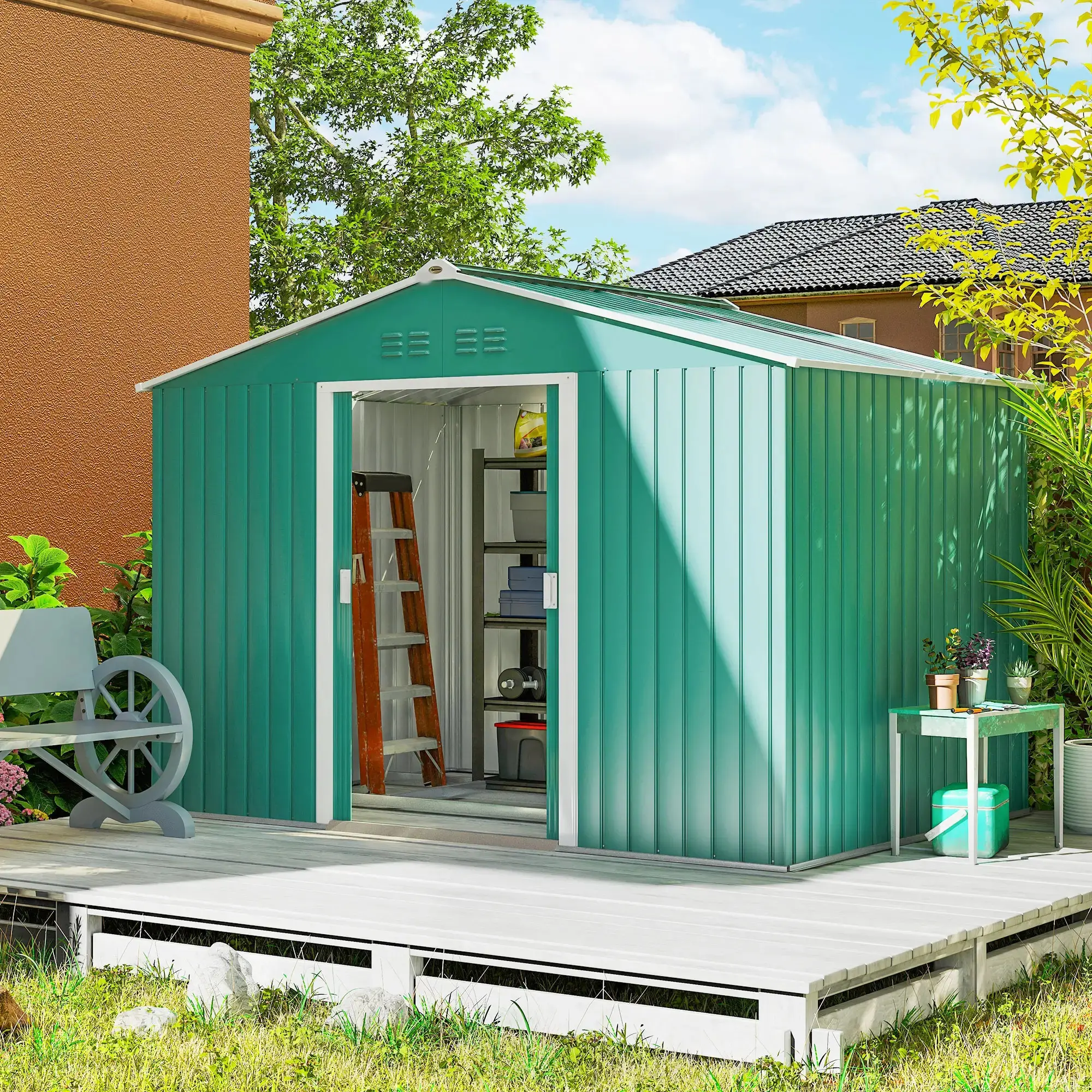 Casuta gradina Outsunny 845-031V03GN (Green) - 5