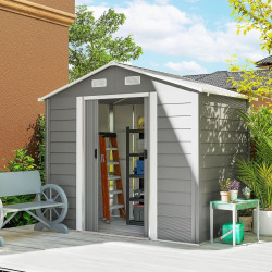 Сарай-хозблок Outsunny 845-179V00LG 236x196x210 (Light Grey) Thumb