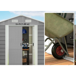 Сарай-хозблок Outsunny 845-179V00LG 236x196x210 (Light Grey) Thumb