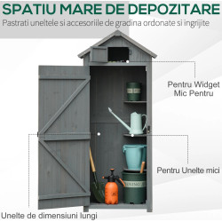 Сарай-хозблок Outsunny 845-209V01 77x54.2x179 (Grey) Thumb